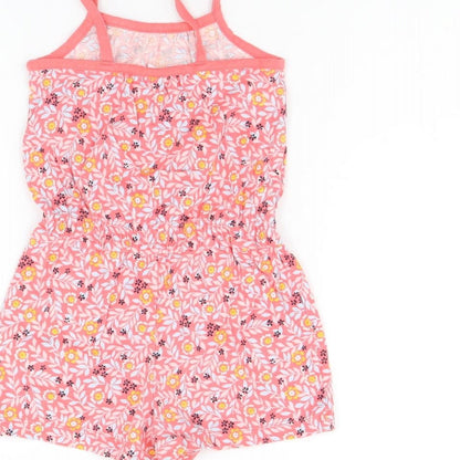 Gap Girls Pink Flecked Cotton Playsuit One-Piece Size 2 Years Pullover