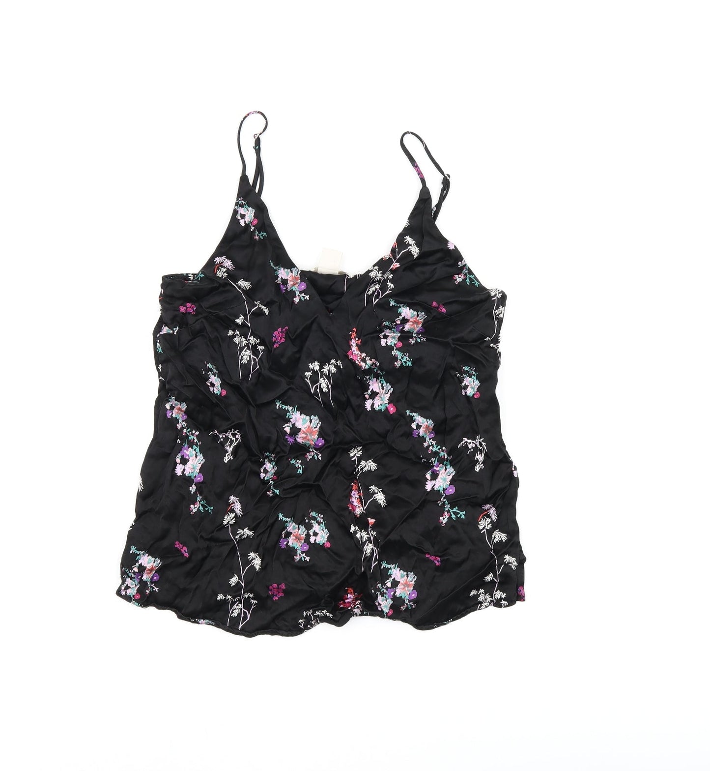 Womens UK Size 6 H&M Black Camisole T-Shirt