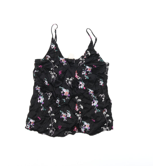 Womens UK Size 6 H&M Black Camisole T-Shirt