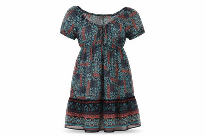 LFT Womens Black Floral Polyester Mini Size S V-Neck Pullover - Sheer
