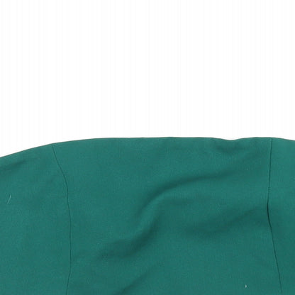 Womens UK Size M Pull&Bear Green Basic T-Shirt