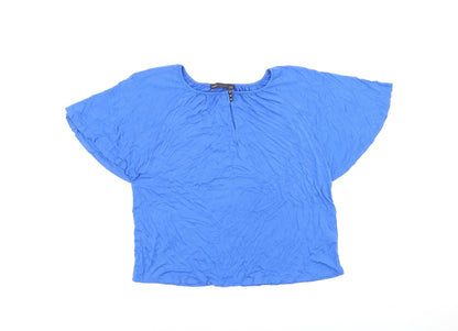 Womens UK Size 12 Marks and Spencer Blue Basic T-Shirt