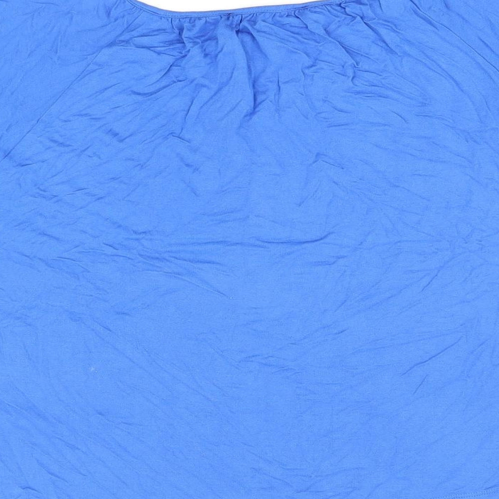 Womens UK Size 12 Marks and Spencer Blue Basic T-Shirt