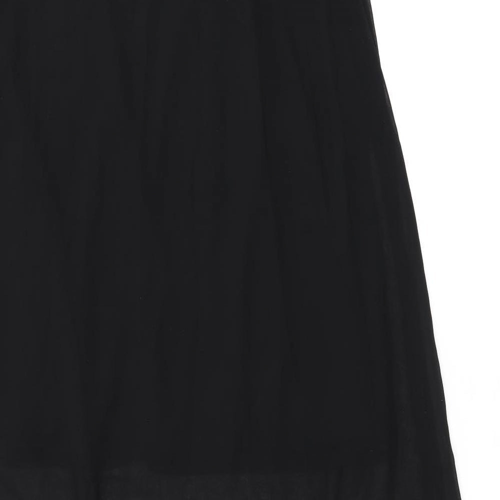 Boohoo Womens Black Polyester Shift Size 10 Round Neck Pullover