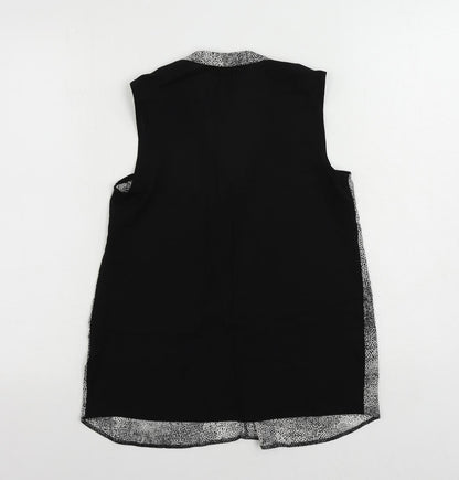 Womens UK Size 6 Dorothy Perkins Black Basic Blouse