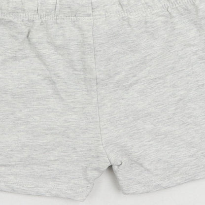 Marks and Spencer Baby Grey Cotton Cropped Trousers Size 6-9 Months Drawstring