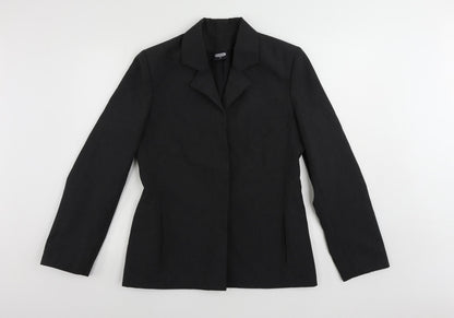 Pilot Womens Grey Jacket Blazer Size 14 Button
