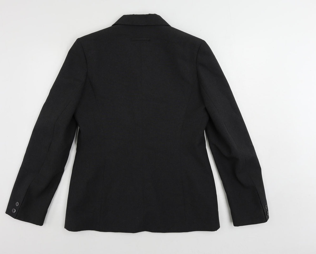 Pilot Womens Grey Jacket Blazer Size 14 Button
