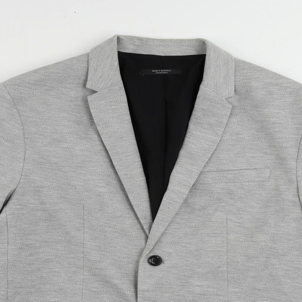 Mens UK Size 40 Zara Regular Grey Suit Jacket