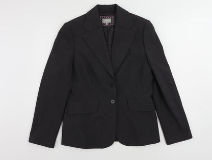Per Una Womens Grey Jacket Blazer Size 12 Button