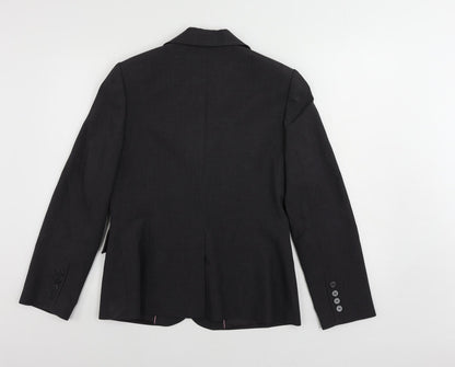 Per Una Womens Grey Jacket Blazer Size 12 Button