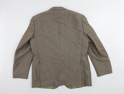 Tuomi Mens Brown Wool Jacket Suit Jacket Size 44 Regular