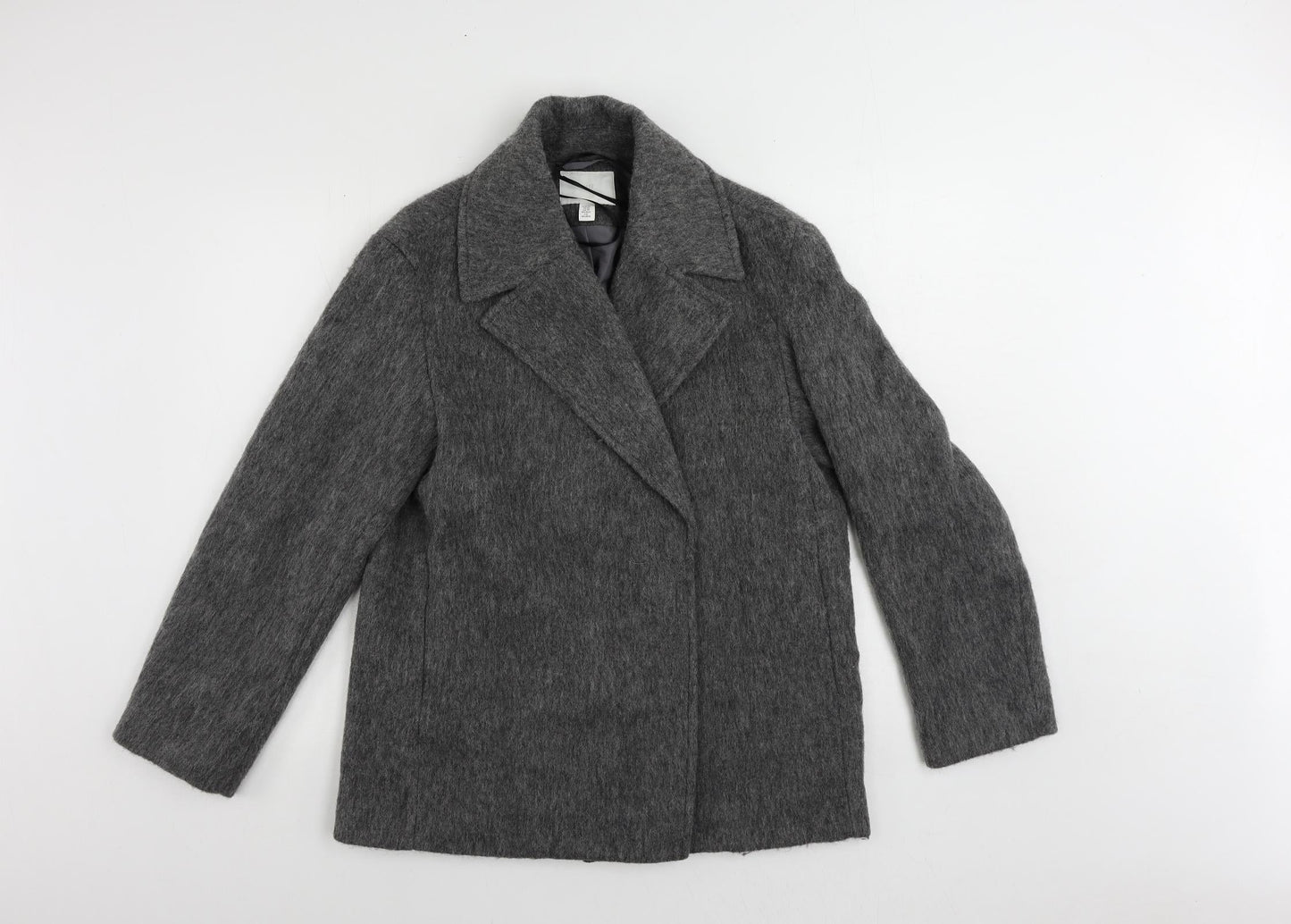 H&M Womens Grey Jacket Size XS Snap