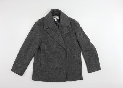 H&M Womens Grey Jacket Size XS Snap