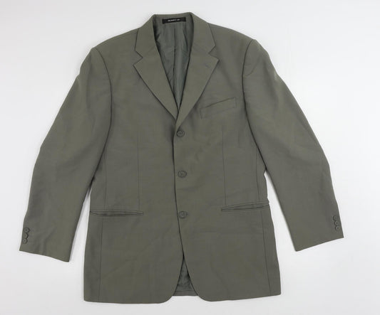 Balmain Mens Green Polyester Jacket Suit Jacket Size 40 Regular