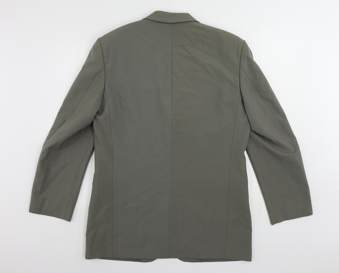 Balmain Mens Green Polyester Jacket Suit Jacket Size 40 Regular