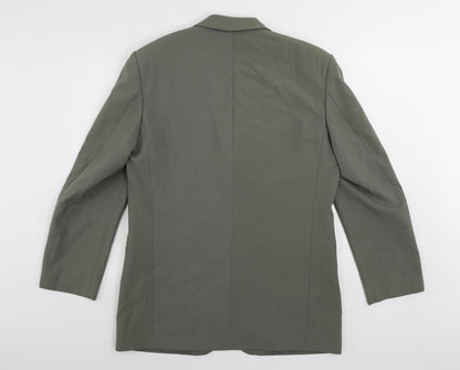 Balmain Mens Green Polyester Jacket Suit Jacket Size 40 Regular