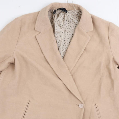 Womens UK Size L Zara Pink Overcoat