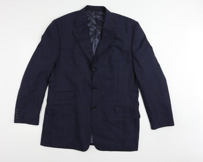 Mens UK Size 44 Racing Green Regular Blue Suit Jacket