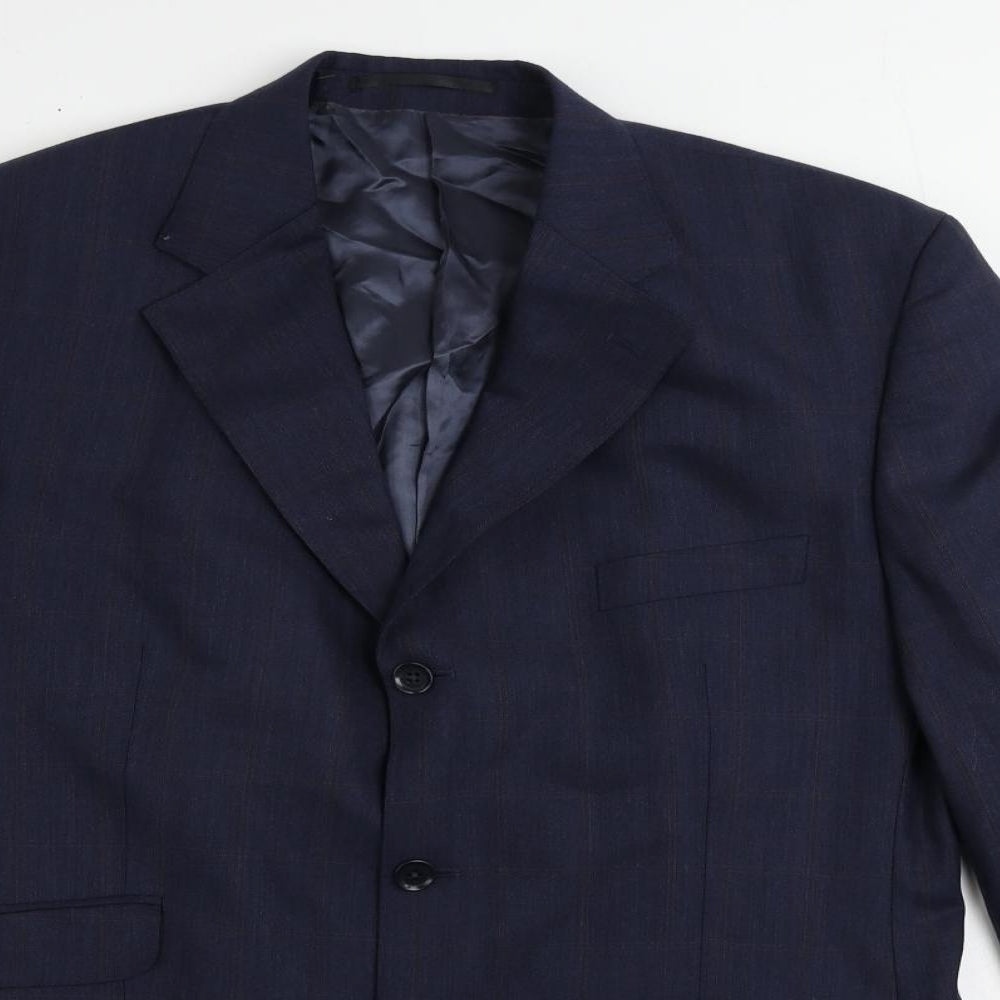 Mens UK Size 44 Racing Green Regular Blue Suit Jacket
