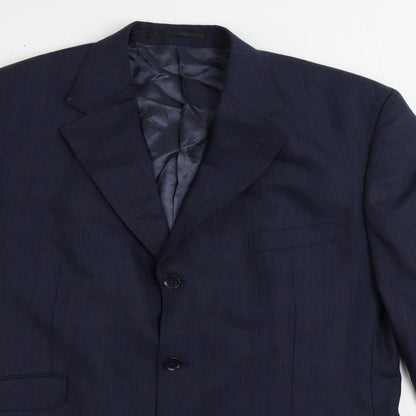 Mens UK Size 44 Racing Green Regular Blue Suit Jacket