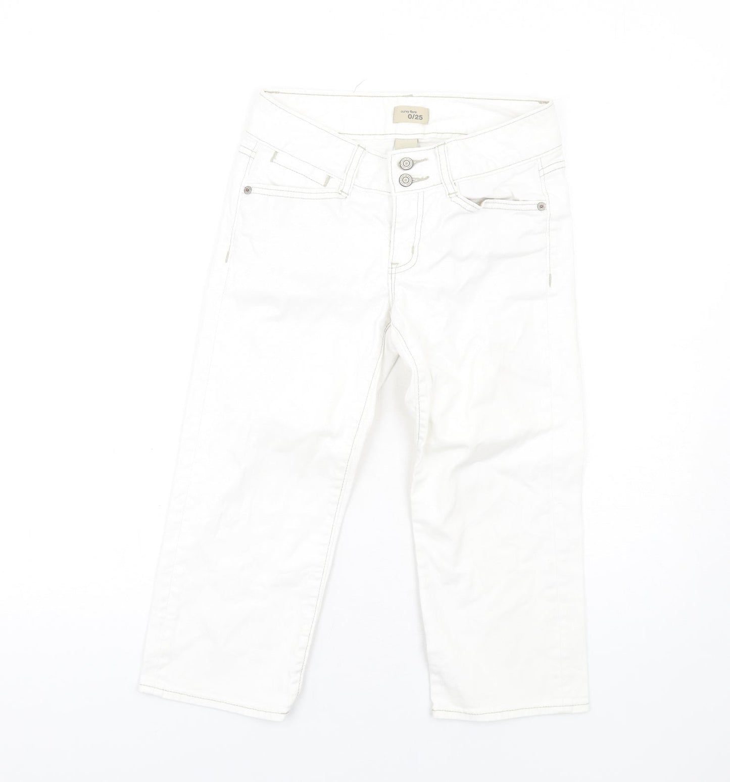 Gap Womens White Cotton Skimmer Shorts Size 25 in L20 in Regular Zip