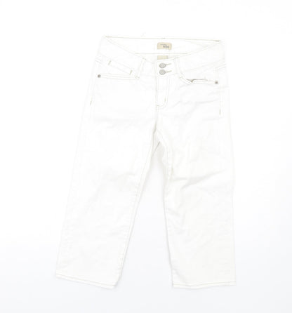 Gap Womens White Cotton Skimmer Shorts Size 25 in L20 in Regular Zip