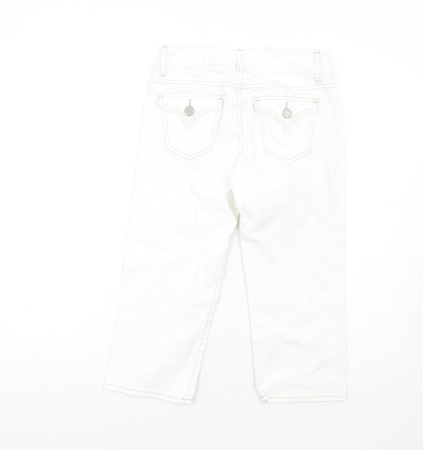 Gap Womens White Cotton Skimmer Shorts Size 25 in L20 in Regular Zip