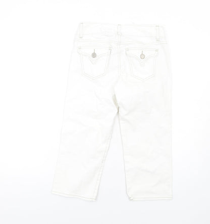 Gap Womens White Cotton Skimmer Shorts Size 25 in L20 in Regular Zip