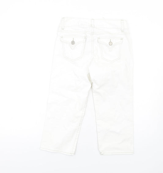 Gap Womens White Cotton Skimmer Shorts Size 25 in L20 in Regular Zip