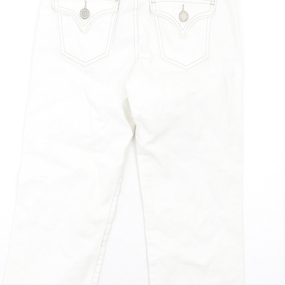 Gap Womens White Cotton Skimmer Shorts Size 25 in L20 in Regular Zip