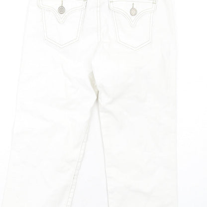 Gap Womens White Cotton Skimmer Shorts Size 25 in L20 in Regular Zip