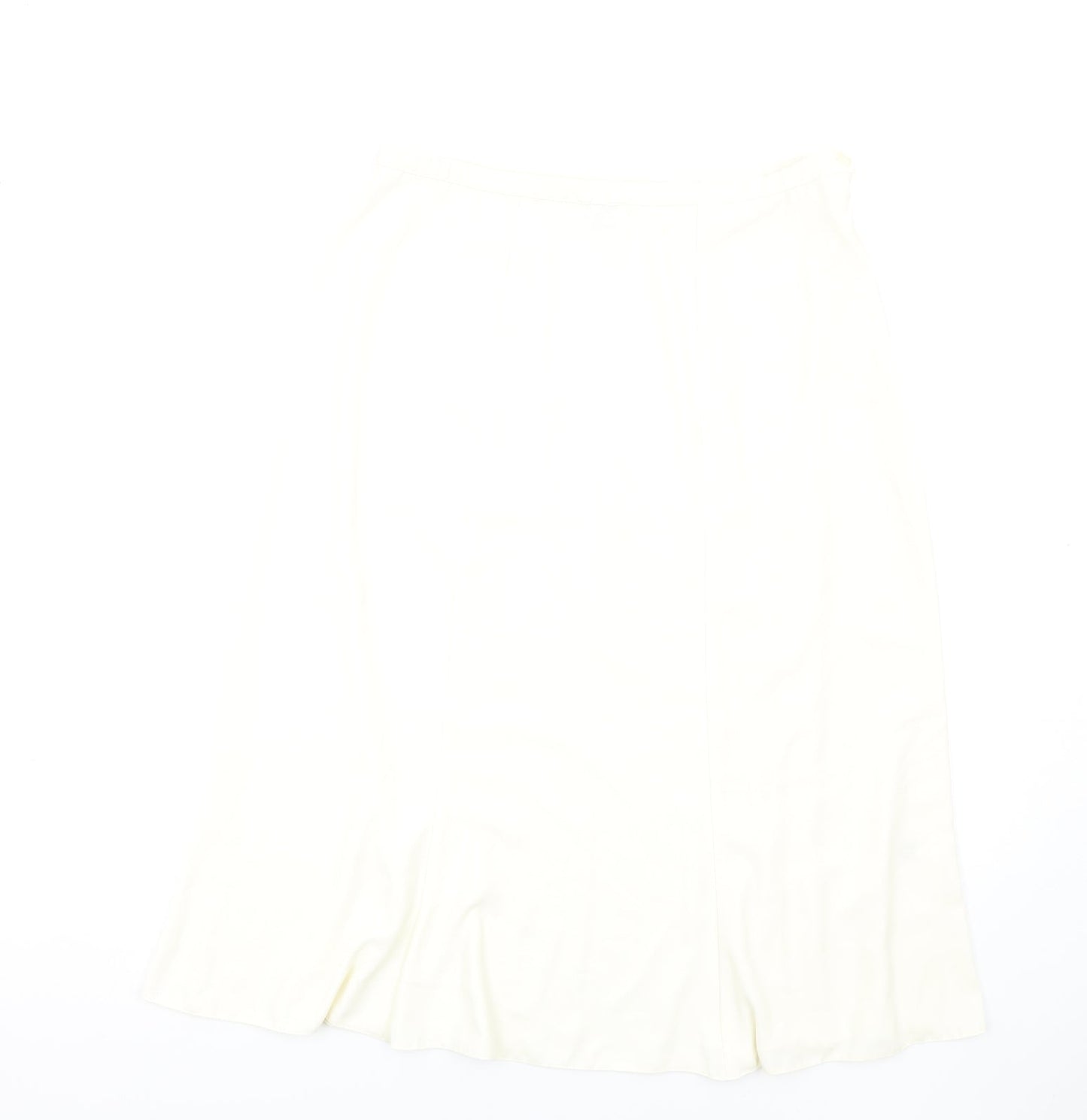 Travel Light Womens Ivory Polyester A-Line Skirt Size XL Zip