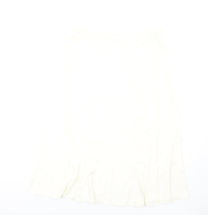 Travel Light Womens Ivory Polyester A-Line Skirt Size XL Zip