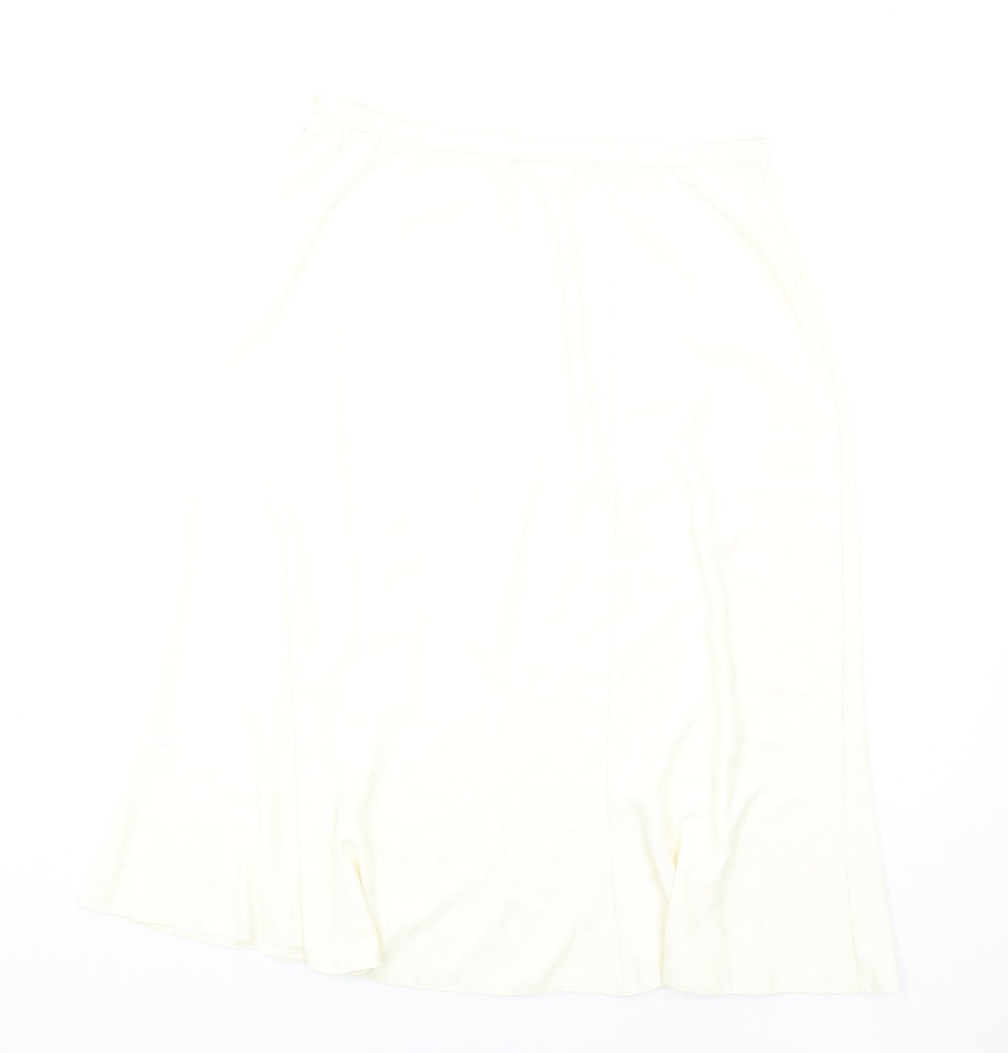 Travel Light Womens Ivory Polyester A-Line Skirt Size XL Zip