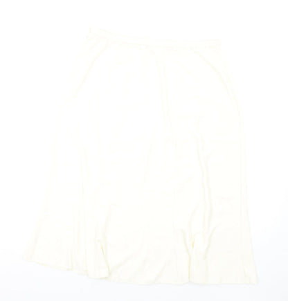 Travel Light Womens Ivory Polyester A-Line Skirt Size XL Zip
