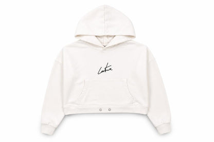 The Couture Club Womens Ivory Cotton Pullover Hoodie Size M Pullover