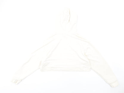 The Couture Club Womens Ivory Cotton Pullover Hoodie Size M Pullover