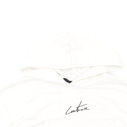 The Couture Club Womens Ivory Cotton Pullover Hoodie Size M Pullover