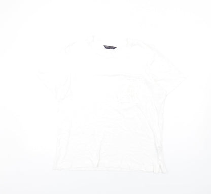 Womens UK Size 12 Marks and Spencer White Camisole T-Shirt