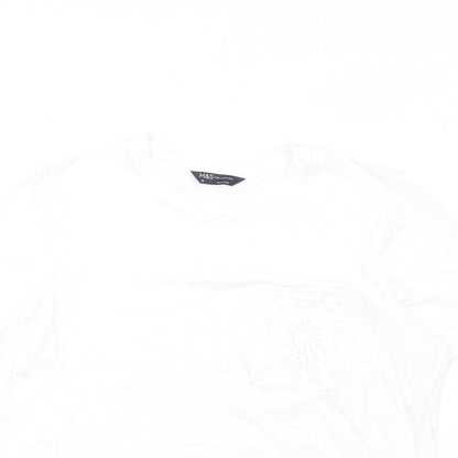 Womens UK Size 12 Marks and Spencer White Camisole T-Shirt