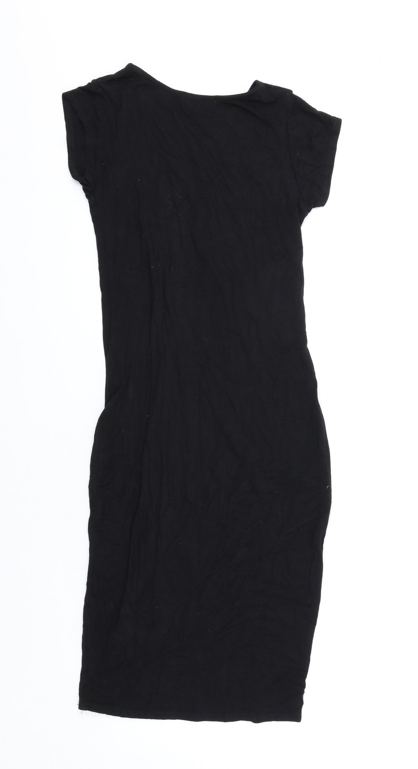 Select Womens Black Viscose Bodycon Size 10 Round Neck Pullover
