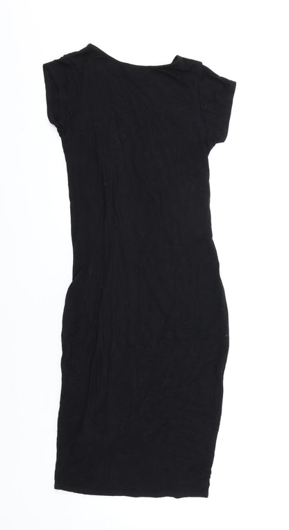 Select Womens Black Viscose Bodycon Size 10 Round Neck Pullover