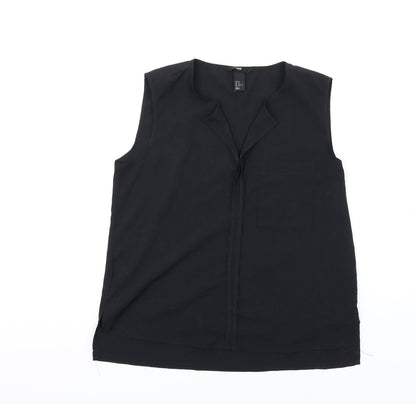 Womens UK Size 14 H&M Black Basic Tank