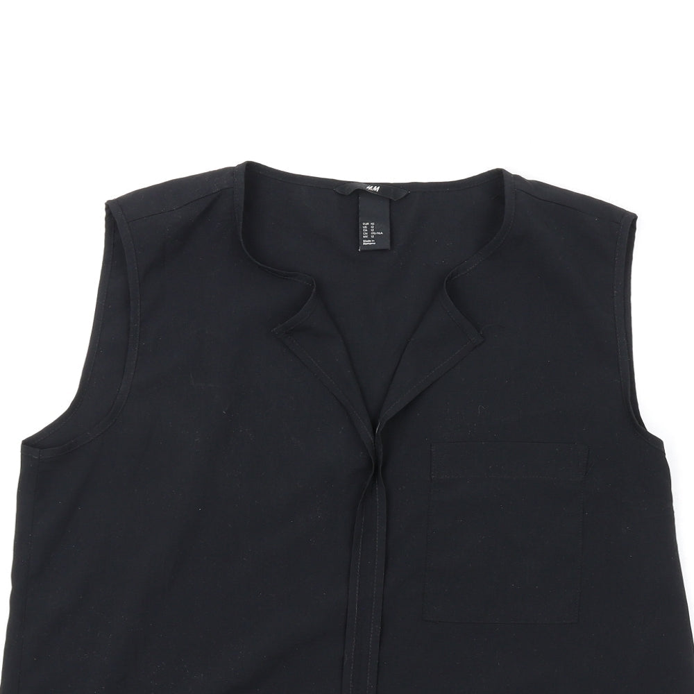 Womens UK Size 14 H&M Black Basic Tank