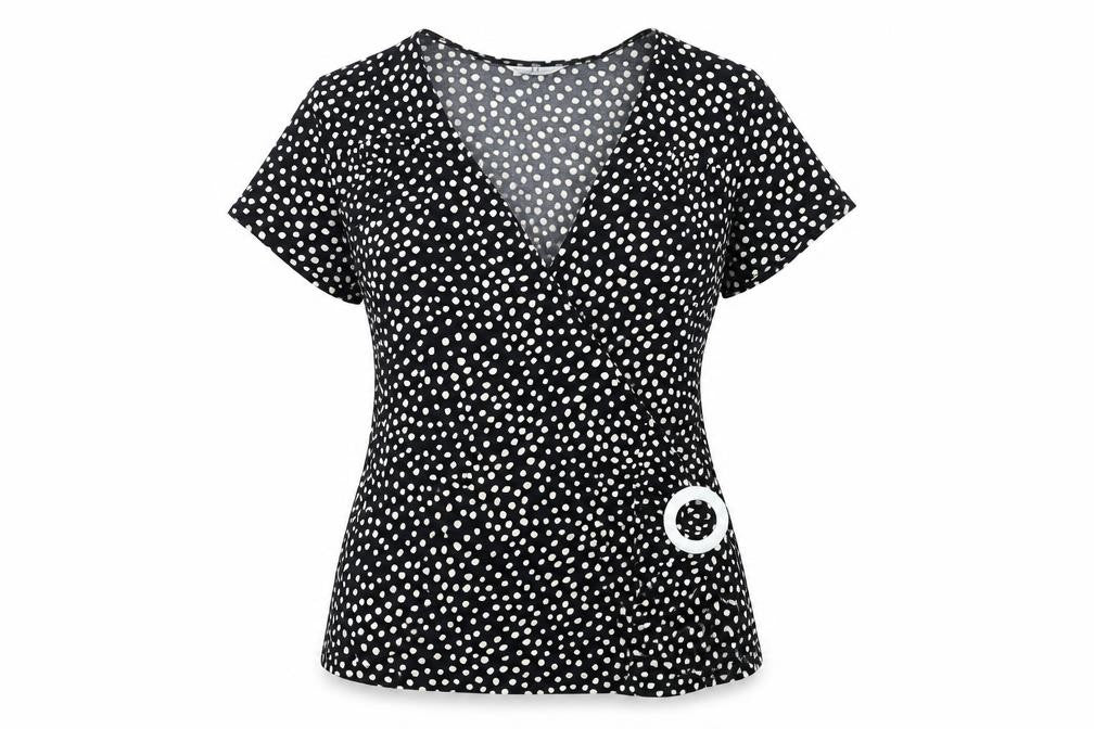 Womens UK Size 14 Joanna Hope Black Basic T-Shirt