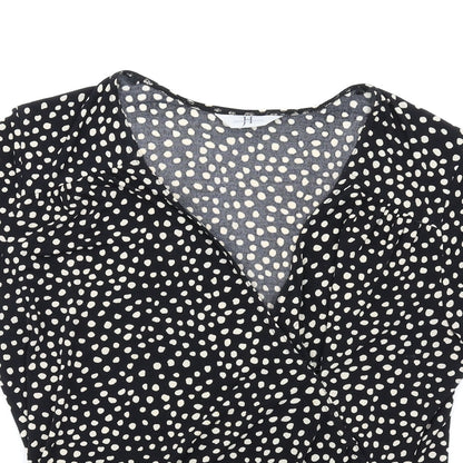 Womens UK Size 14 Joanna Hope Black Basic T-Shirt