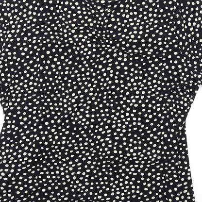 Womens UK Size 14 Joanna Hope Black Basic T-Shirt