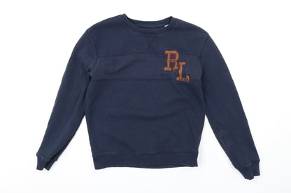 Rose London Womens Blue Cotton Pullover Sweatshirt Size S Pullover