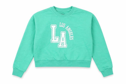New Look Girls Green Cotton Pullover Sweatshirt Size 12-13 Years Pullover